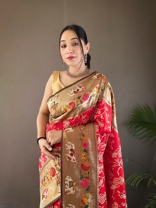 Designer Fancy Trend ing Outfit Hot Selling Best Lucknowi Konzept Weben <span class=keywords><strong>Saree</strong></span> Frau Mode Exporteur - Product Image 6