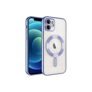 Funda de Silicona Netzy Lilac para Carga Inalámbrica MagSafe para iPhone 11 Plus, Funda para Teléfono Móvil con Protección de Cámara y Revestimiento - Product Image 1