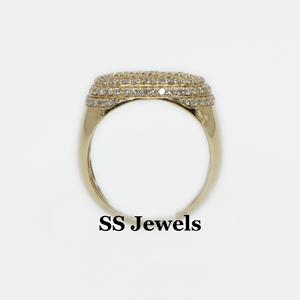 แหวนพิ้งกี้สำหรับผู้ชายประดับเพชร VVS Moissanite Baguette 925สเตอร์ลิงเงินฮิปฮอปเย็นสำหรับเป็นของขวัญครบรอบ - Product Image 3