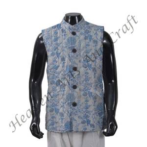 2025 nouveau imprimé en gros et fabrication bas prix indien main matelassé manteau main bloc imprimé Kantha veste - Product Image 5