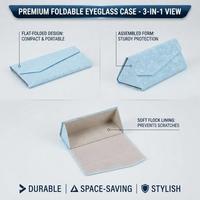 Étui à lunettes de haute qualité, tendance, portable, pliable, à motif floral, boîte de rangement pour lunettes, logo personnalisé disponible