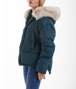 Veste d'hiver en duvet d'oie anti-rides de taille américaine, Canada, poches multifonctionnelles, capuche en fausse fourrure de raton laveur, veste matelassée pour la montagne enneigée - Product Image 6