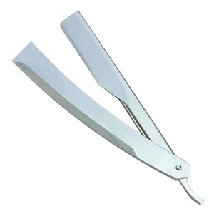 Rasoirs de salon de beauté entièrement plaqués or Rasoirs de barbier pliants manuels Rasoirs de rasage à lame unique - Product Image 5