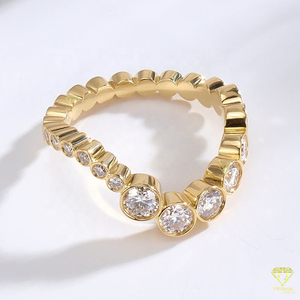 Bague de fiançailles et de mariage personnalisée cultivée en laboratoire pour femmes Style classique S925 Bijoux fins en argent sterling - Product Image 4