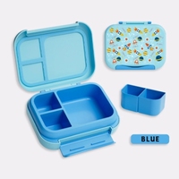 Boîte à lunch portable en ABS épaissi pour étudiants et enfants, avec compartiments, une poignée pratique et compatible micro-ondes