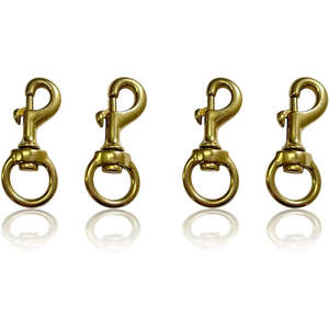 4pcs Pack 3.5 Inch Metal Swivel <b>Hook</b> Flag <b>Clips</b> for Flagpole Rope Outdoor Pet Leash Key Chain Clothlines Display Accessories - Product Image 6