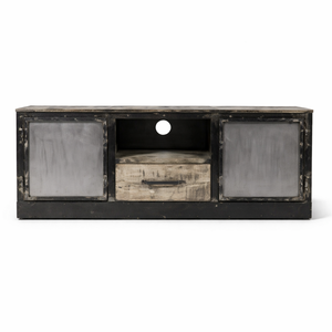 Mueble de TV Hecho a Mano, Estilo Moderno, Antiguo, Industrial, Vintage, de Madera y Metal para el Hogar, Apartamentos y Hoteles - Product Image 1