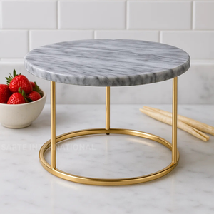 Support à gâteau en marbre détachable de luxe plateaux décoratifs pour gâteaux de mariage à la mode et présentoirs à cupcakes divertissants - Product Image 4