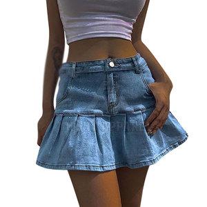 Stylish Women <b>Jeans</b> Short Skirt Designed For Casual Streetwear Comfortable Fit <b>Soft</b> Durable Fabric Perfect For Everyday Outfits - Product Image 3