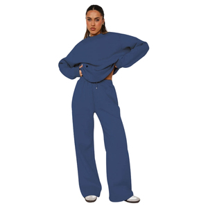 Conjunto Deportivo de 2 Piezas para Mujer, Otoño e Invierno, Nuevo, Premium, Moderno, Cómodo, Cálido, Conjunto Combinado, Ropa Casual Elegante, Estilo Athleisure - Product Image 5