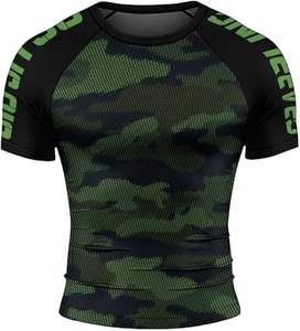 Camiseta de Compresión de Manga Corta Personalizable para Hombre, con Logotipo, Transpirable, de Secado Rápido, para Entrenamiento de Jiu Jitsu Brasileño, MMA, Sin Kimono - Product Image 4