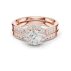 Bague de fiançailles pour femme avec diamant de laboratoire rond brillant de 1,25 carat, clarté VVS-VS EF, or 18 carats, 14 carats, 10 carats et argent 925 - Product Image 1