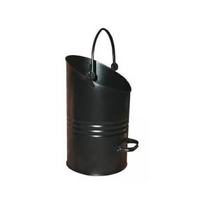 Medium Size Metal Coal <b>Bucket</b> in Vintage Black Design Perfect for Elegant Indoor <b>Fire</b> Pit Storage and Use - Product Image 2