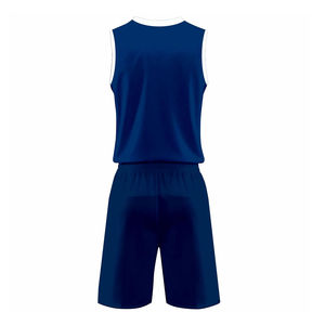 Uniforme de basket-ball sans manches pour homme, couleur personnalisée, 100% polyester, antibactérien, respirant, imprimé par transfert thermique, nom de l'équipe personnalisé - Product Image 3