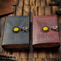 Harry P Magical Wizard Brown Vintage Journal en cuir véritable fait à la main en pierre de sorcellerie Grimoire DeckleEdge carnet de croquis grand cadeau