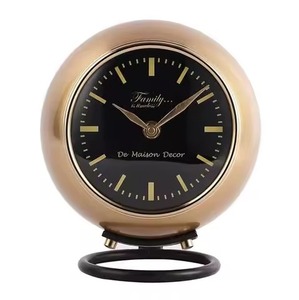 Reloj de mesa o escritorio inspirado en Vintage de metal moderno para el hogar, dormitorios y hoteles con colores y tamaños personalizados - Product Image 3