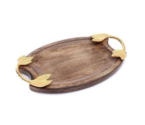 Plateau de service en bois à forte demande œuvre d'art faite à la main pour votre maison ou votre bureau prix d'usine direct de l'Inde - Product Image 5