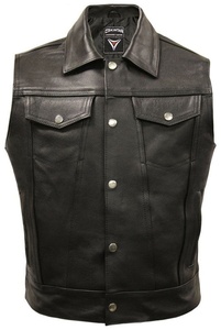 Chaleco de cuero de invierno impermeable de alta calidad para hombre, nuevo diseño, chaleco personalizado de moda para uso en motocicleta al aire libre - Product Image 4