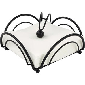 Stylish Decorative Black Iron <b>Metal</b> Napkin Holder With <b>Weighted</b> Arm Table Decorative Napkin Holder For Restaurant Use - Product Image 1