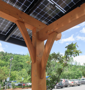 Composants structurels de la pergola solaire rustique à ossature en bois, construction extérieure écologique en bois - Product Image 5