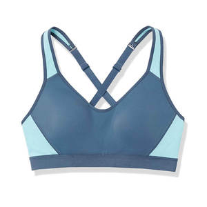 Soutien-gorge de sport pour femme, 100% haute qualité, logo personnalisé, vêtements de sport, en vente, services OEM, couleur unie, soutien-gorge de sport pour femme uni - Product Image 3