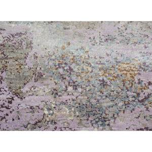 Alfombra Kavi Srb(722) Anudada a Mano de Lana y Seda de Bambú, Patrón Abstracto Rojo y Naranja para Uso Doméstico - Product Image 3