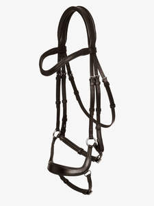 Mejor nueva brida de caballo occidental anatómica Monocrown negro/marrón brida de gota suave acolchado cómodo Ejercicio de cuerda de caballo de cuero - Product Image 3