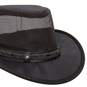 Top Trending Pakistan Made Premium Quality Cowboy Leather Unisex Private Label Made Men Cowboy Leather Hat - Product Image 4