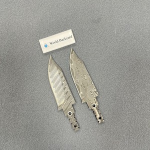 Lưỡi dao làm bằng thép Damascus, lưỡi dao thủ công, lõi thép VG10, kiểu cán bán liền, nhiều loại đầu dao, lưỡi dao săn nhỏ cố định - Product Image 3