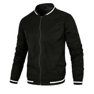 Men's Custom Baseball Letterman Varsity Jacket with Stand Collar Front Logo Woolen Polyester Sleeves - Product Image 5