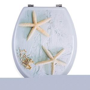 Asiento de Inodoro de MDF con Diseño de Estrella de Mar - Product Image 3