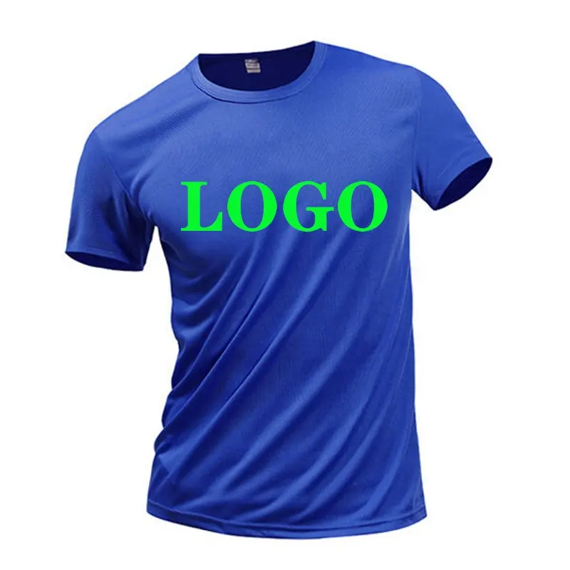 Nueva camiseta personalizada con estampado liso en blanco 100 sublimación 100% poliéster blanco deporte gimnasio correr rápido hombres camiseta para mujeres