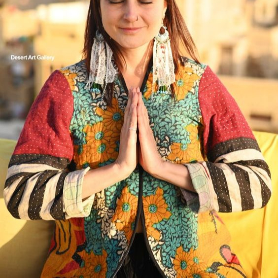 Винтажные куртки Kantha рождественские куртки в японском стиле хлопковое богемное пальто ручной работы qudri унисекс лоскутное милое модное