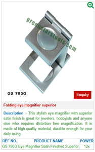 GREEN STARS SA PVT LTD Superior GS 790G Acero Plegable Ojo Lupa Lupas Herramientas de joyería - Product Image 2