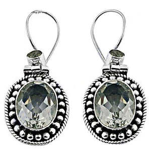 Boucles d'oreilles pendantes en argent platine 925 avec pierres précieuses pour femmes, bijoux religieux tendance - Product Image 3