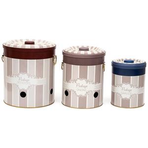 Triple Metal Bin Set for Potato Onion and Garlic (3 Pcs) Elegance Elegance Design - Product Image 1