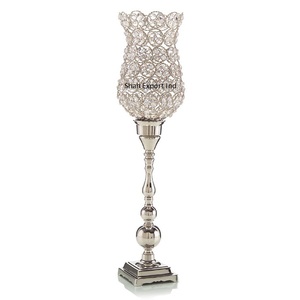 Meilleure qualité cristal pièce maîtresse de mariage argent ouragans support pour mariage événement fêtes décorations de table - Product Image 4