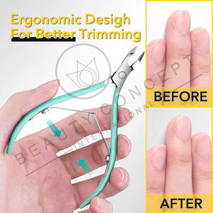 Coupe-ongles double en acier inoxydable écologique de haute qualité, ouverture large, pince à cuticules personnalisée - Product Image 4