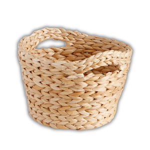 ตะกร้าเก็บผักตบชวาทำด้วยมือคุณภาพสูงจากเวียดนามสำหรับตกแต่งบ้านและซักผ้าที่ต้องการ - Product Image 1