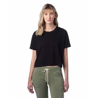 T-shirt court à manches courtes à carreaux pour femme Next Level, idéal pour le yoga et la course à pied, coupe classique, séchage rapide, respirant
