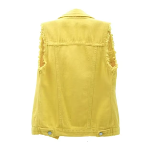 Gilet en jean unisexe Ryan Pro Gear, nouveau design tendance, sans manches, pour homme et femme, veste en jean à capuche pour femme - Product Image 3