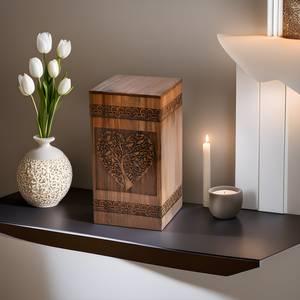 Urna de Palisandro Personalizada para Cenizas Humanas Árbol DE LA Vida Caja de Madera Urna de Cremación Personalizada para Cenizas Artesanal Grande - Product Image 5
