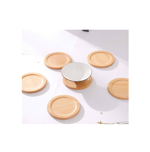 Dessous de verre en pierre à thé style bois fait à la main en bois autres verres hôtel restaurant forme ronde et au meilleur prix - Product Image 6