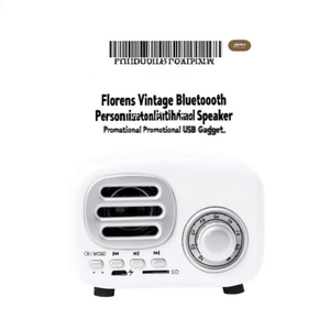Altoparlante Bluetooth Vintage Florens, Gadget USB Promozionale Personalizzato - Product Image 2