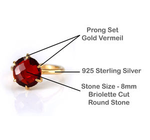 Amazonite Briolette 8mm Bague en argent sterling 925 faite à la main en or vermeil 18 carats Bijoux de mode Set de broches Bague en argent 925 pierre de naissance - Product Image 4