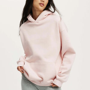 Sudadera con Capucha de Última Moda, Holgada, con Hombros Caídos, de Algodón Liso, Sudadera con Capucha Personalizada para Mujer, Manga Larga, Bordado, Estampado, Sudadera con Capucha Lisa para Mujer - Product Image 5