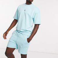 Ensemble décontracté d'été pour homme, t-shirt à manches courtes et short, respirant, 100% coton, confortable
