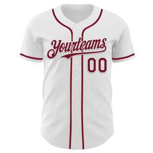 Uniforme de béisbol estampado personalizado para hombres con tela de malla transpirable botón frontal completo y número de logotipo único y nombre suministro OEM - Product Image 5