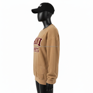 เสื้อสเวตเชิ้ตผ้าฟลีซสำหรับผู้หญิง น้ำหนัก 340 แกรม เนื้อผ้านุ่ม สีน้ำตาลอ่อน พร้อมงานปักไหมพรม ปักโลโก้ตามสั่ง เสื้อสเวตเชิ้ตระบายอากาศสำหรับผู้หญิง - Product Image 3