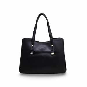 <b>Black</b> P36124 Formal <b>Hand</b> <b>Bag</b> Stylish Shopping <b>Bag</b> - Product Image 1